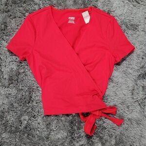 Pink Victoria's Secret Ultimate Wrap Top Size Small Y2K Festival
